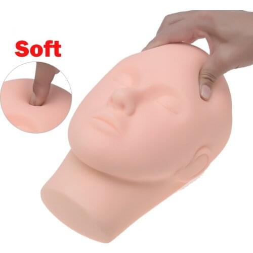 Silicone Mannequin Head for Lash Extension Rubber Model Training Beginner Eyelash Artist Practice Beauty Salon Eyelashes Tools
