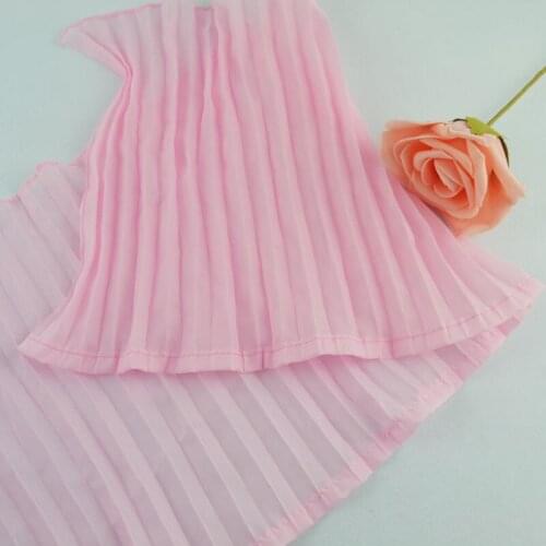 Light pink width 27cm fold lace trim can wear elastic band to do doll skirt DIY handmade clothing lace fabric accessories