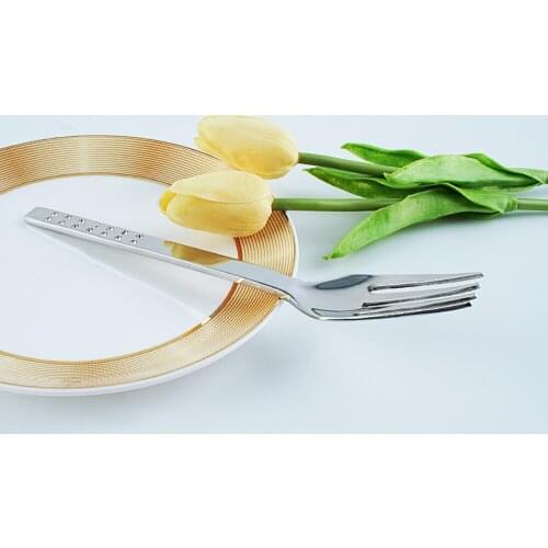 Promotional Ecofriendly Stainless Steel Cake Fork Tablespoons Forks Set Table Small Fruit Fork Dessert Table Accessories