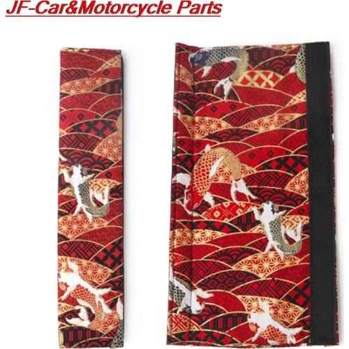 Japanese Ukiyo-e Style Car Seat Belt Cover plush Seat Belt Covers Protection Safety Belts Shoulder Cushion Pad Protector