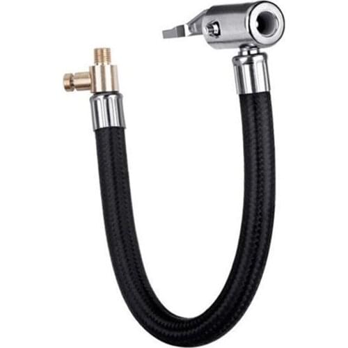 Locking Air Chuck Quick Inflation Locking Air Chuck Connection with Hose Tire Inflator Hose Adapter for Car Motorcycle Bike