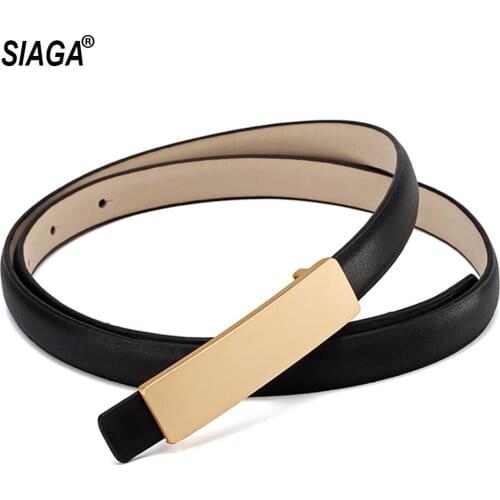 Fashion Design Ladies Decorative Slide Buckle Metal Genuine Leather Female Accessories for Women 103cm Length FCO115