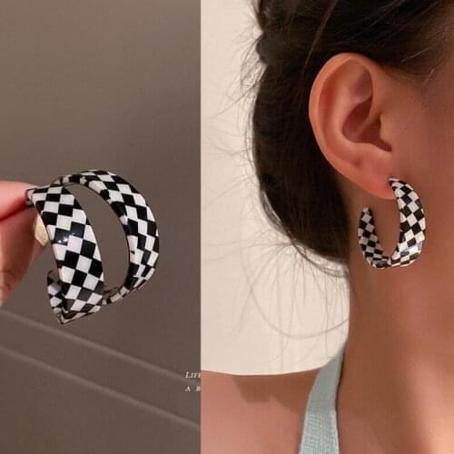 Ladies Style Retro Chain Earrings Fashion Natural Perfect Round Shape Versatile Multi-Layer Fashion Two Colors