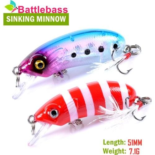 BATTLEBASS 1pcs Fishing Lures 3D Eyes Floating Laser Minnow Hard Aritificial Wobblers Crankbait Plastic Baits Pesca Isca