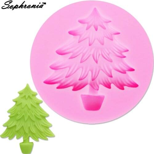 Sophronia1pcs Christmas Tree UV Resin Silicone Mold Flowers Charms Pendant For DIY Charms Making Jewelry m692