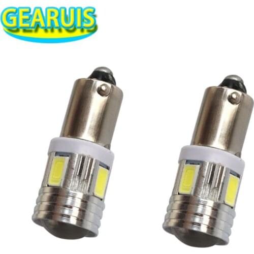 10pcs BA9S 6 SMD 5630 LED Canbus lamps Error Free t4w h6w Car LED bulbs interior Lights Car Light Source parking White Amber 12V