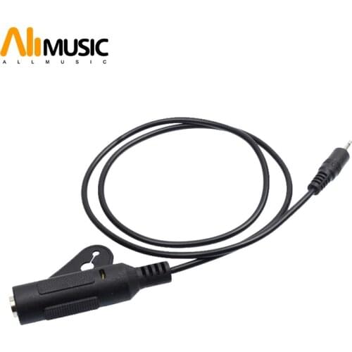 10pcs Instrument Cable 6.3 Female to 2.5mm male with Strap Lock Hanger 80cm Black
