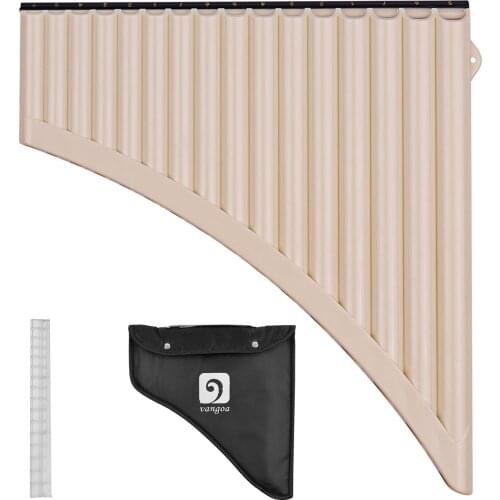 16 Pipe Pan Flute Panpipes C Key Pan Pipes for Beginners Students with Mouthpiece Carry Bag