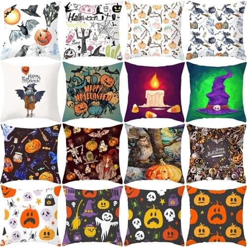Cross-border Halloween Pumpkin Hugging Pillow Case New Hot Style Home Bed Cushion Waist Pillow Case Customized
