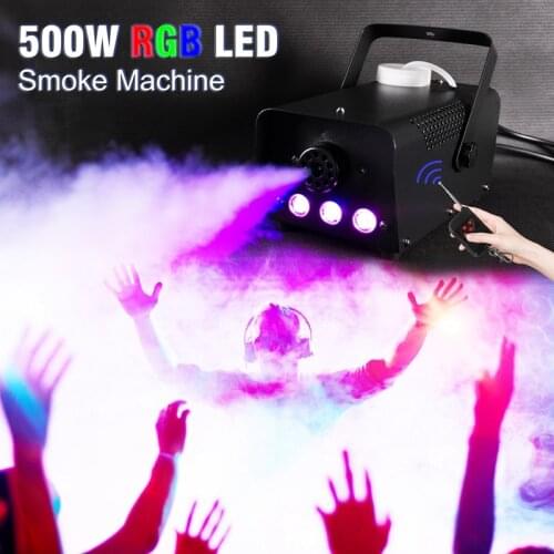 500W Fog Machine Remote Controller Smoke Haze Generator Stage Effect Equipment for Play Theater Professional Home Party