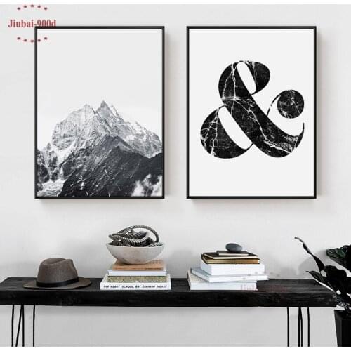 900D Wall Art Canvas Painting Posters And Prints Wall Pictures For Living Room Poster Nordic Mountain Decoration Pictures NOR085