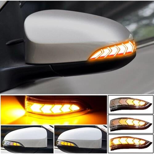 Car LED DRL Flowing Side Rear-view Mirror Dynamic Turn Signal Light Lamp For Toyota Vios Altis Yaris Corolla Camry Accessories