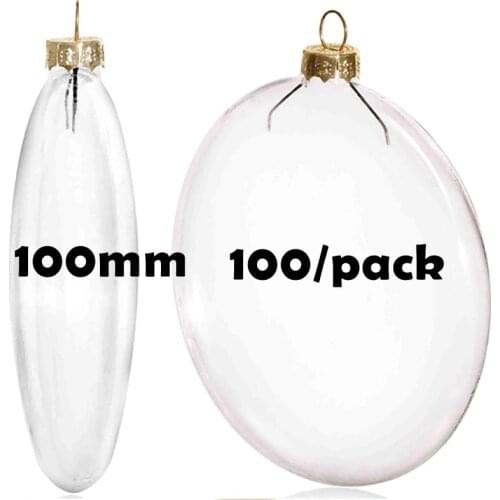 Free Shipping DIY Paintable Christmas Decoration Ball 100mm Glass Disc/Paper Ornament, 100/Pack