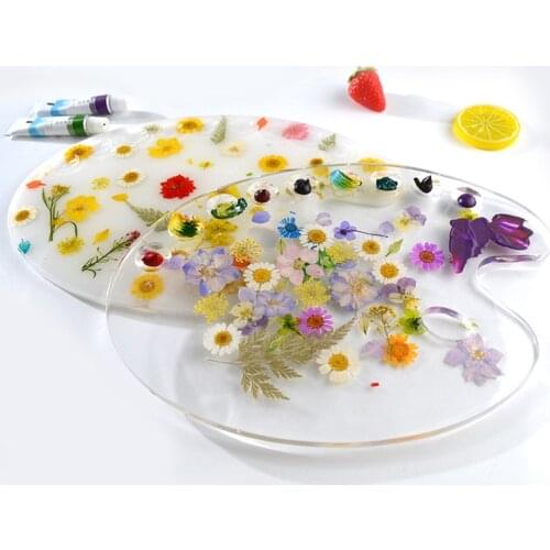 DIY Color Palette Epoxy Resin Silicone Mold Making Drawing Board Craft