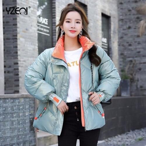 Yzeqi 2021 Women Short Winter Female Clothes Cotton Padded Jacket Outerwear Fashion Down Parkas Thick Jackets Women Coat Outwear