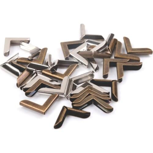 Metal Corners For Books Scrapbooking Photo Albums Menus Corner Protectors Metal Crafts DIY Ornament 15x15x2mm 40pcs MZ343
