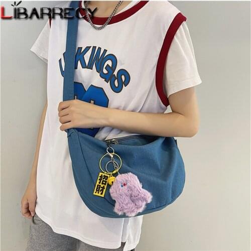 Fashionable High Quality Crossbody Bag for Women 2021 New Solid Color Shoulder Bags Nylon Cloth Messenger for Ladies Travel Bag