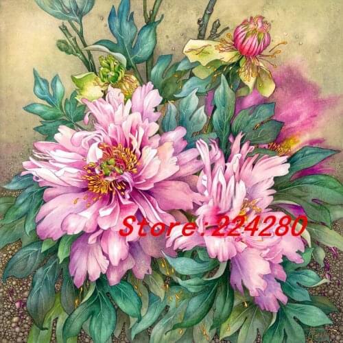 Still life flower bloom Art Needlework 14CT Canvas Unprinted Handmade Embroidery Cross Stitch Kit DIY Home Decor