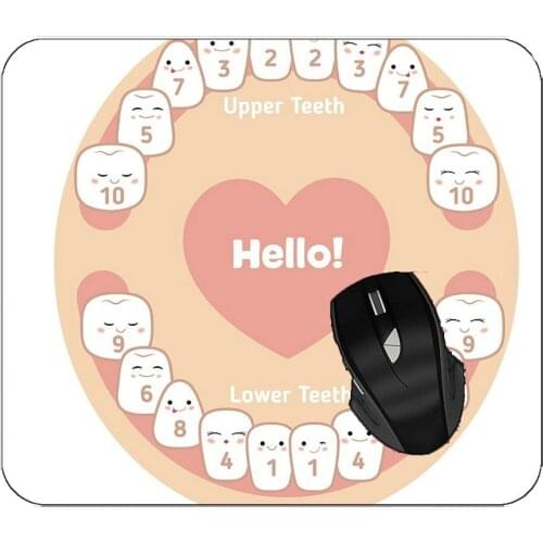 Office Mouse Pad Tooth Arrangement Diagram Non-Slip Rubber Mousepad