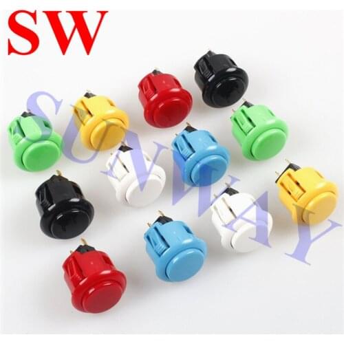 Original sanwa Rocker sanwa 24mm button 12PCS OBSF-24 Push button 24mm Arcade Push Button For Jamma Mame PS3 Game Machine