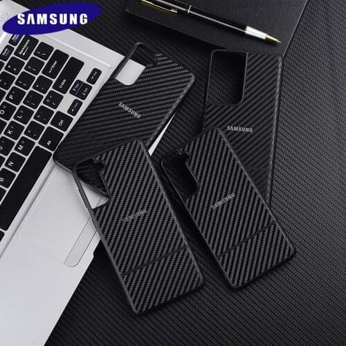 Original SAMSUNG Galaxy S21 Plus S21 Ultra S21FE Karbon Carbon Case 360 Full Protective Back Cover Luxury Shell For S20 S21+ 5G