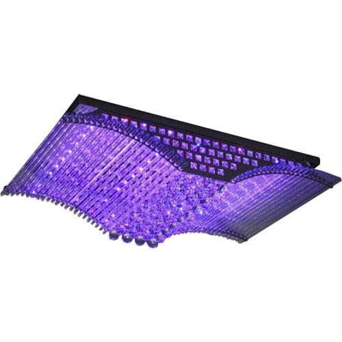 Crystal Hawk Wing 50W LED Bedroom Ceiling Light L43.3" x W27.6" x H7.5" Glass Sticks Stainless Steel High Power Ceiling Lamps