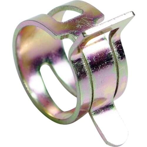 Spring Clip Knead Throat Hoop Manganese Steel Clip Elastic Tubing Pipe Clamp 10pcs