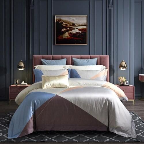 1000TC Luxury egyptian cotton embroidery Bedding Set Soft Queen King size Bedding sets Bed Sheet Duvet Cover set bed linen