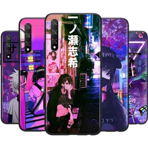 Silicone Cover Vaporwave Glitch Anime For Huawei Y9S Y6S Y8S Y8P Y9A Y7A Y7P Y5P Y7 Y6 Y5 Pro Prime 2019 2018 Phone Case