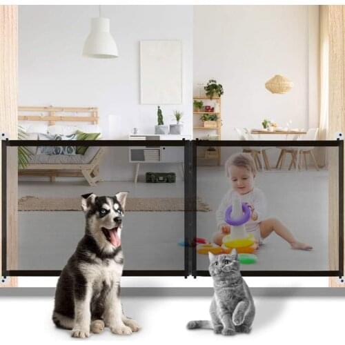 Pet Gate Mesh Fence Isolated Outdoor Indoor Safety Network Portable Enclosure Dog Barrier Foldable Protective Fence Accessories