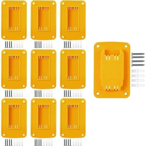 1 Sets Tool Mount Holder Compatible for Dewalt 20V 12V Lithium Battery, Tools Ready Dock Mount Holder in Yellow