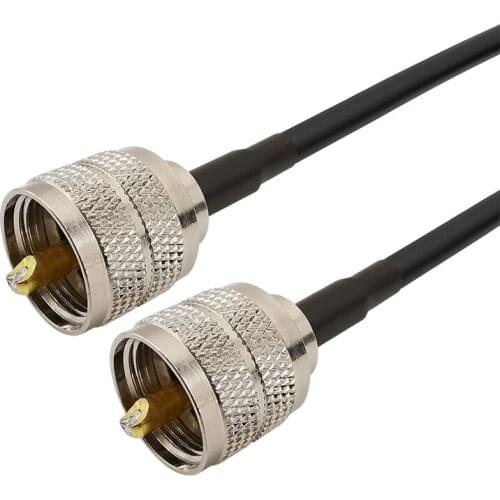 1Piece LMR195 Cable UHF Male to UHF Male PL259 PL-259 Plug Connector RF Coaxial Coax Ham Radio Extension Cable 50CM-15Meters
