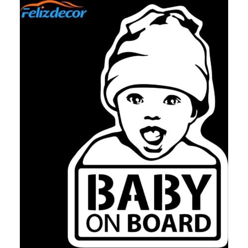 10*15cm Happy Baby on Board Car Decal Vinyl Sticker Safety Sign Art Car Window Bumper Trunk Funny Decor Car Stickers White L1020