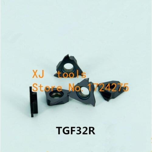 10pcs TGF32R 060/075/080/100/120/150/160/180/200/250 carbide turning insert,Cutting inserts,for Grooving Holder CGBR & SGBR