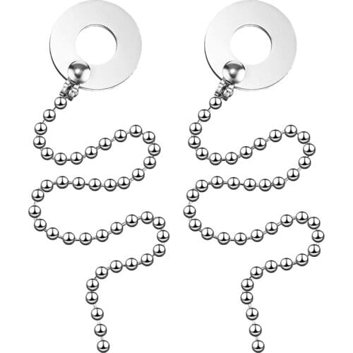 2 Pieces Cymbal Sizzler Chain Drum Set Drum Cymbal Chain Cymbal Extension Chain for Adult, Child, Band and Drum Lover