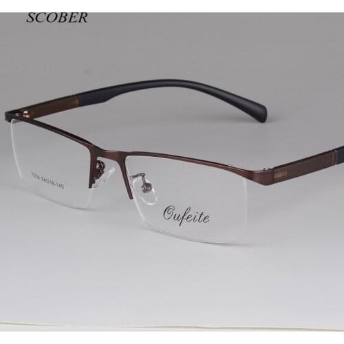 2020 alloy spectacle Frames men fashion elegant half frame reading glasses TR90 Legs frame myopia metal glasses frame women