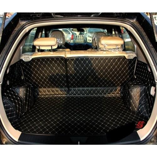 Fiber leather car trunk mat for kia sportage 2005 2006 2007 2008 2009 2010 2nd generation car accessories