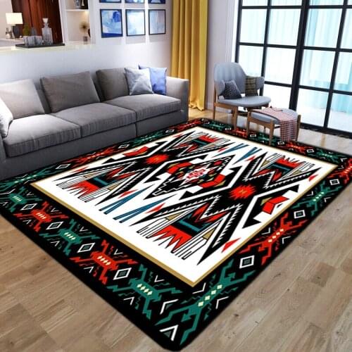Bohemian multi-color Rug Geometry national wind carpets for living room bedroom Area Rug kitchen floor mat Flannel carpet custom
