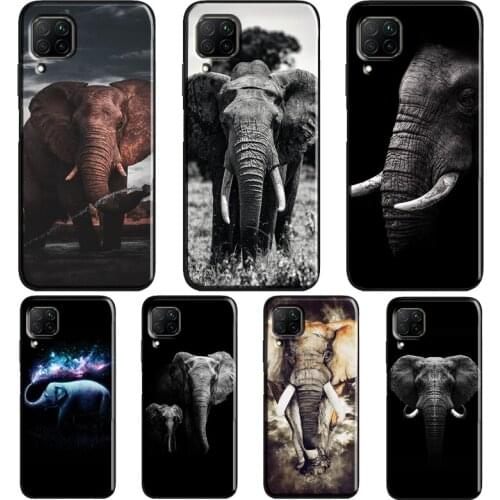Wild Elephant Head Case For Huawei P30 Pro P20 P40 Lite Mate 20 10 P Smart 2019 2021 Nova 5T Honor 8X 9X 10i