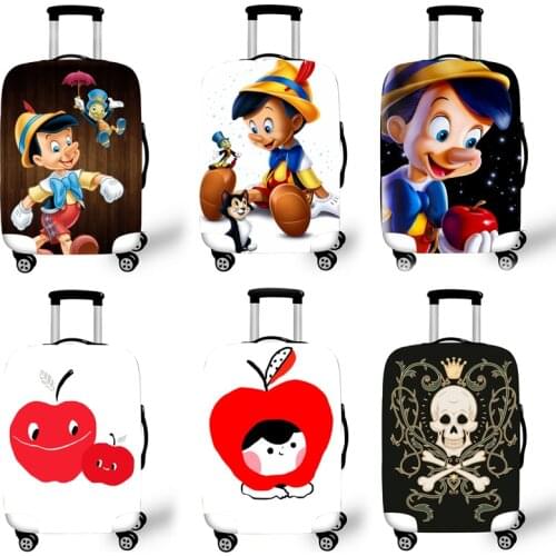 Elastic Luggage Protective Cover Case For Suitcase Protective Cover Trolley Cases Covers 3D Travel Accessories Pinocchi Pattern