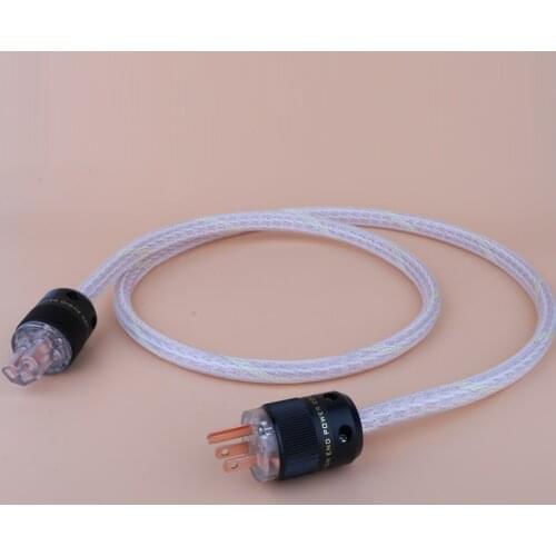 HIFI 12TC Power Cable 6N OCC Hifi US AC mains Power Cord with US version power Plug