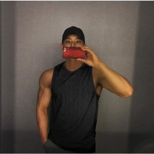 Summer Gym Clothing Solid Mesh Bodybuilding Stringer Tank Top Men Fitness Sleeveless Shirt Running Vest Singlets Tanktop