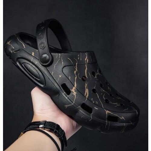 Mens Wading Slippers High Quality 2021 Casual Mens Sandals Golden Stripes Mens Beach Colorful Sandals Clogs Sports Sandals Men