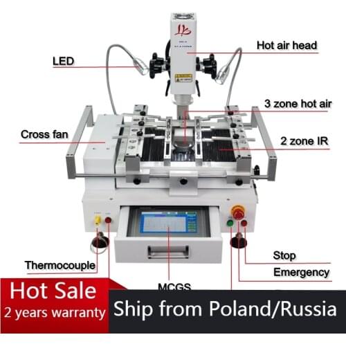 Customized 4300W R690 V.3 BGA Rework Station 3 zones soldering machine hot air touch screen reballing with laser align