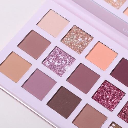 UCANBE Aromas Matte Glitter Nude Eyeshadow Palette 18 Color Shimmer Pigmented Matte Paletas De Sombras Nuevas T1277
