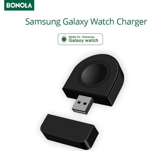 Bonola Portable USB Samsung Watch Charger For Galaxy Watch 46/42mm Watch USB Charging For Samsung Active 2/1 Travel Charging