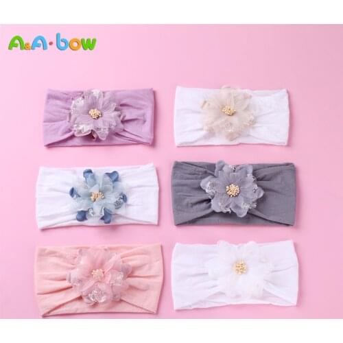 Baby girl headband Infant hair accessories clothes band flower newborn floral Headwear tiara headwrap hairband Gift Toddlers