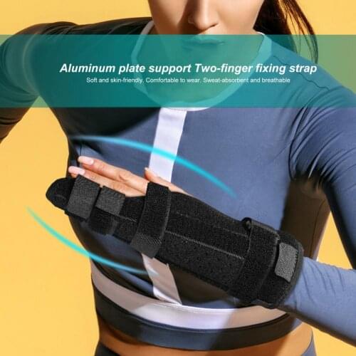 Practical Two Fingers Splint Durable Breathable Finger Pain Relief Adjustable Elastic Strap Finger Splint for Broken Fingers