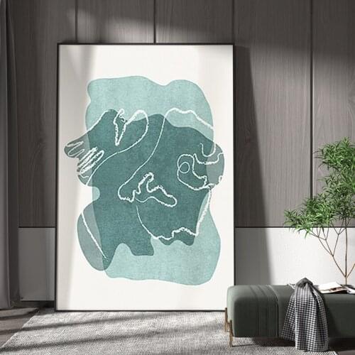 Black And White Lines Painted Oil Painting Modern Living Room Sofa Backdrop Triple Decorative Painting Nordic Corridor Restauran