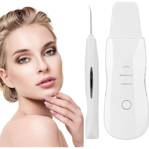 USB Recharge Skin Scrubber Vibration Face Spatula Blackhead Remover Facial Scrubber Shovel Clean Cavitation Peeling Facial
